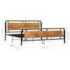 vidaXL Bett Metall 200x200 cm