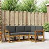 vidaXL Outdoor-Sofagarnitur mit Kissen 4 pcs Natur und Anthrazit