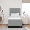 vidaXL Boxspringbett mit Matratze Hellgrau 80 x 200 cm Stoff