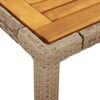 vidaXL 5-tlg. Garten-Essgruppe mit Kissen Beige Poly Rattan Akazie