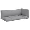 vidaXL Palettenkissen 3-tlg. Grau Stoff
