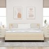 vidaXL Boxspringbett mit Matratze Creme 180 x 200 cm Stoff