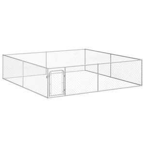 vidaXL Outdoor-Hundezwinger Verzinkter Stahl 4 x 4 x 1 m