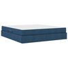 vidaXL Aufbewahrungsbett mit Matratze Blau 160 x 200 cm Polyester