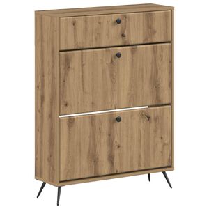 vidaXL Schuhschrank BREDA 78 x 24 x 103 cm Holzwerkstoff Artisan-Eiche