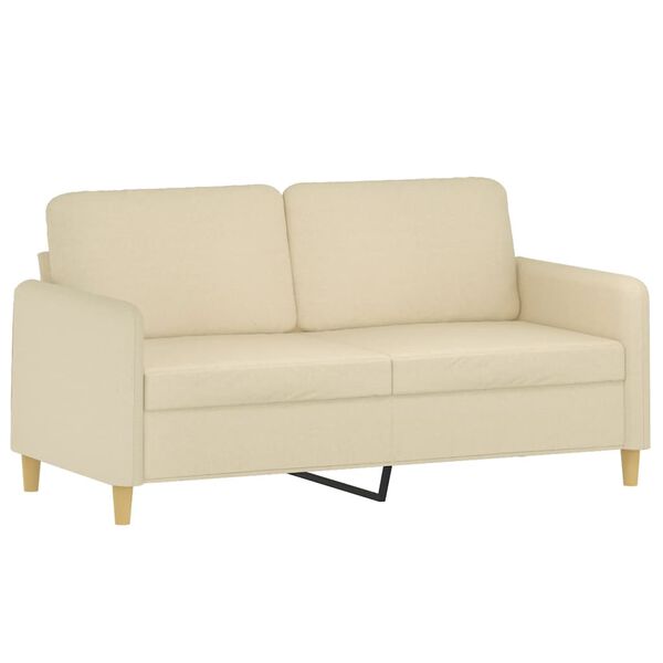 vidaXL 2-Sitzer-Sofa Creme 140 cm Stoff