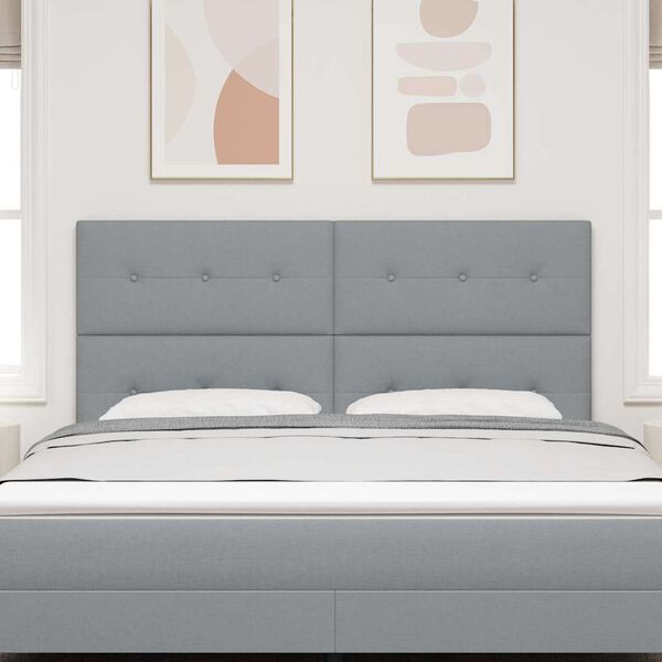 vidaXL Kopfteil mit Kopfteil Hellgrau 180 cm Kunstleder