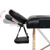 vidaXL Massageliege 2-Zonen Klappbar 10 cm Sitz Schwarz