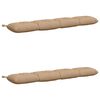 vidaXL Bankkissen VIANEN 2 stk. 100 % Polyester Sand 140 x 30 x 12 cm