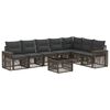 vidaXL Gartensofa-set 8 stk. Grau und Dunkelgrau Poly-Rattan
