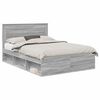 vidaXL Bettrahmen Sonoma-Grau 140 x 200 cm Massives Kiefernholz