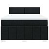 vidaXL Boxspringbett mit Matratze Schwarz 140x200 cm Stoff