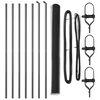 vidaXL Bodenmontierter Sechseckzaun 10 x 1,6 m PVC-beschichteter Stahl