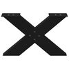 vidaXL Couchtischbeine X-Form 2 Stk. Schwarz 50x(30-31) cm Stahl