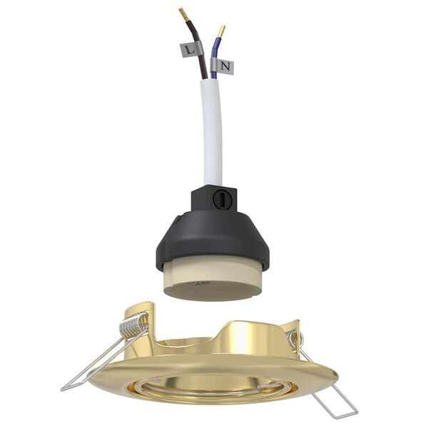 vidaXL Spotlight 12 pcs Gold 9 x 9 x 2,5 cm Metall