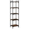 vidaXL B&uuml;cherregal 5 B&ouml;den R&auml;uchereiche 40x30x154 cm Holzwerkstoff