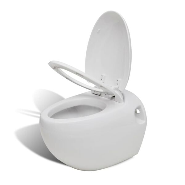Wand-H&auml;nge WC Toilette +H&auml;nge Bidet+ SoftClose Wei&szlig;