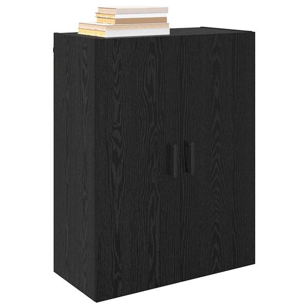 vidaXL Wandschrank 2 pcs Schwarz Eichen-Optik 69,5 x 34 x 90 cm