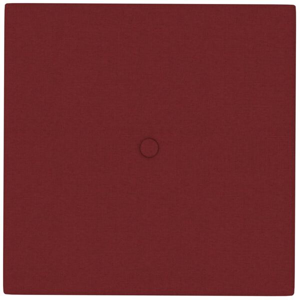 vidaXL Wandpaneele 12 Stk. Weinrot 30x30 cm Stoff 1,08 m&sup2;