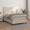 vidaXL Boxspringbett Matratze Cappuccino-Braun 120x190 cm Kunstleder