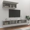 vidaXL 3-tlg. TV-Schrank-Set Betongrau Holzwerkstoff
