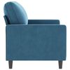 vidaXL 2-Sitzer-Sofa Blau 120 cm Samt