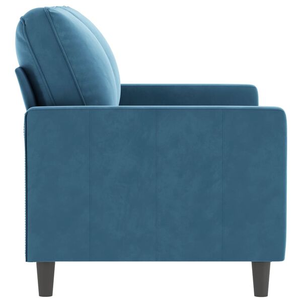 vidaXL 2-Sitzer-Sofa Blau 120 cm Samt