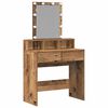 vidaXL Schminktisch mit Regal Altholz 80 x 41 x 144,5 cm Holzwerkstoff