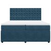 vidaXL Boxspringbett mit Matratze Blau 200x200 cm Samt