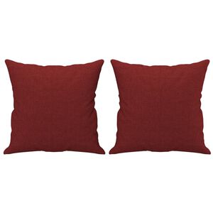 vidaXL Zierkissen 2 Stk. Weinrot 40x40 cm Stoff