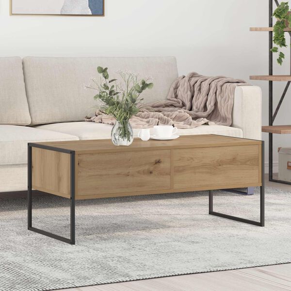 vidaXL Couchtisch Kunsthandwerk Eiche 100 x 46 x 40 cm Holzwerkstoff