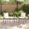 vidaXL Garten Essgruppe 3 pcs Braun und Schwarz und Creme