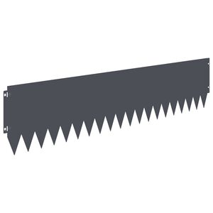 vidaXL Rasenkante 10 stk. 103 x 25 cm Stahl Anthrazit
