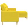 vidaXL 3-Sitzer-Sofa mit Hocker Hellgelb 210 cm Stoff