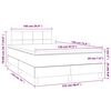 vidaXL Boxspringbett mit Matratze Dunkelblau 120x190 cm Samt