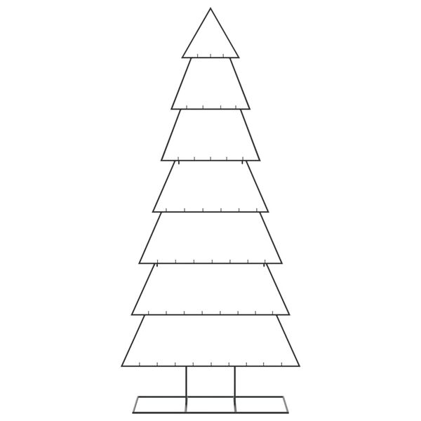 vidaXL Metall-Weihnachtsbaum zum Dekorieren Schwarz 210 cm