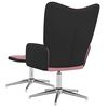 vidaXL Relaxsessel mit Hocker Rosa Samt und PVC