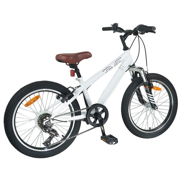 vidaXL Kids Mountain Bike 20 Zoll 6-Speed f&uuml;r 5-8 Jahre alt Wei&szlig;