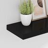 vidaXL Schweberegale 2 Stk. Schwarz 60x23,5x3,8cm MDF