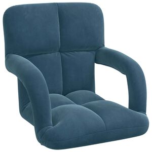 vidaXL Verstellbarer Fu&szlig;sessel Blau Samt