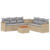 vidaXL Sofa Set 8 stk. Beige und Hellgrau Polyrattan und Stahl