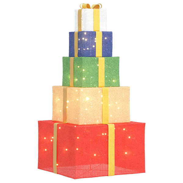 vidaXL Weihnachtsdekoration Geschenkbox 250 LEDs Warmwei&szlig;