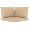 vidaXL Garten-Palettensofa 2-Sitzer mit Kissen in Beige Kiefernholz
