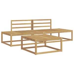 vidaXL Outdoor-Sofagarnitur Wei&szlig; 79 x 79 x 37 cm Massivholz Akazie