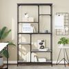 vidaXL B&uuml;cherregal Grau Sonoma 99x35,5x176 cm Holzwerkstoff und Stahl