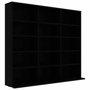 vidaXL CD-Regal Schwarz 100x23x89,5 cm Holzwerkstoff