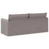 vidaXL Sofa 180cm Taupe Metall