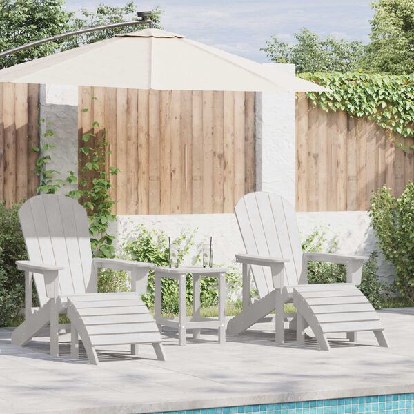 vidaXL Garten Lounge Möbel 2 pcs Weiß 74 x 82 x 90cm Plastik