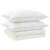 vidaXL Bettdecke und Kissen Set 3 stk. 200x240 cm Sommer 140 GSM Wolle