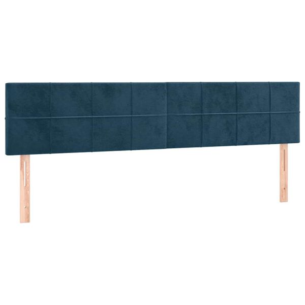 vidaXL Kopfteile 2 Stk. Dunkelblau 90x5x78/88 cm Samt